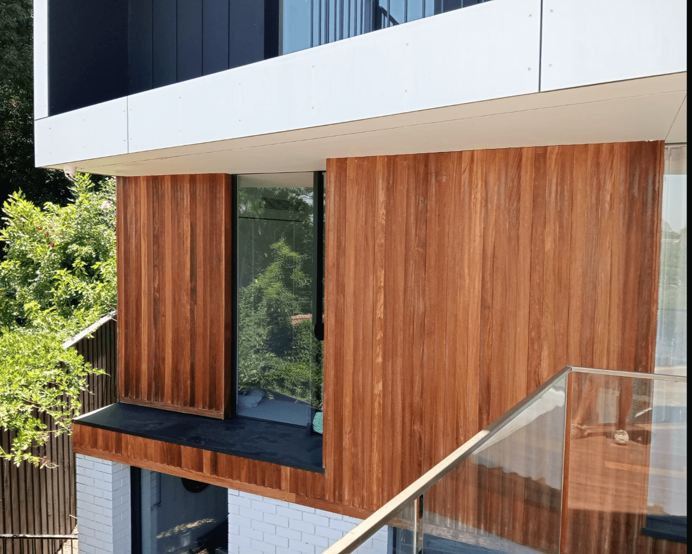External Timber Feature Wall - Fix Out External